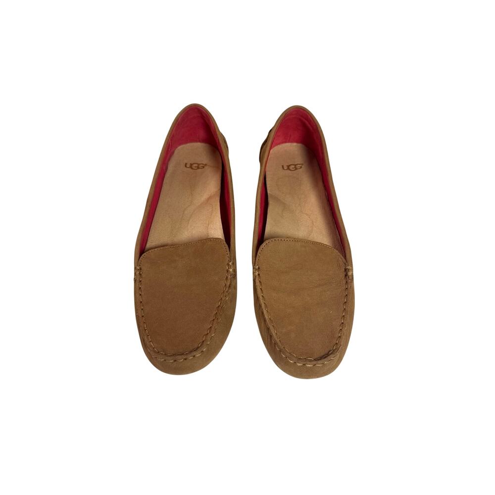 UGG Milana II Driving Loafers Chestnut Brown Suede Size 9 Imperfect Moccasins